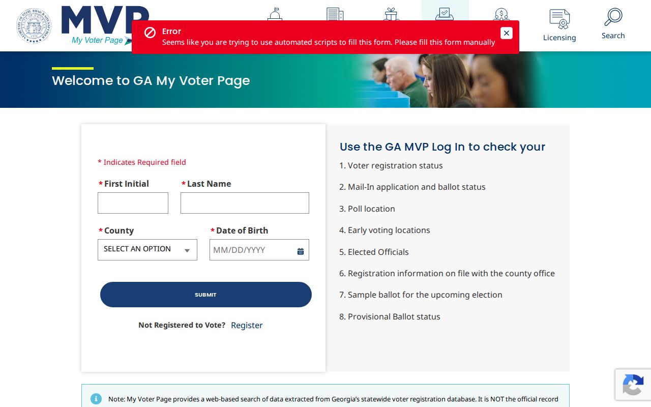 Smyrna neighbors Georgia My Voter Page lookup