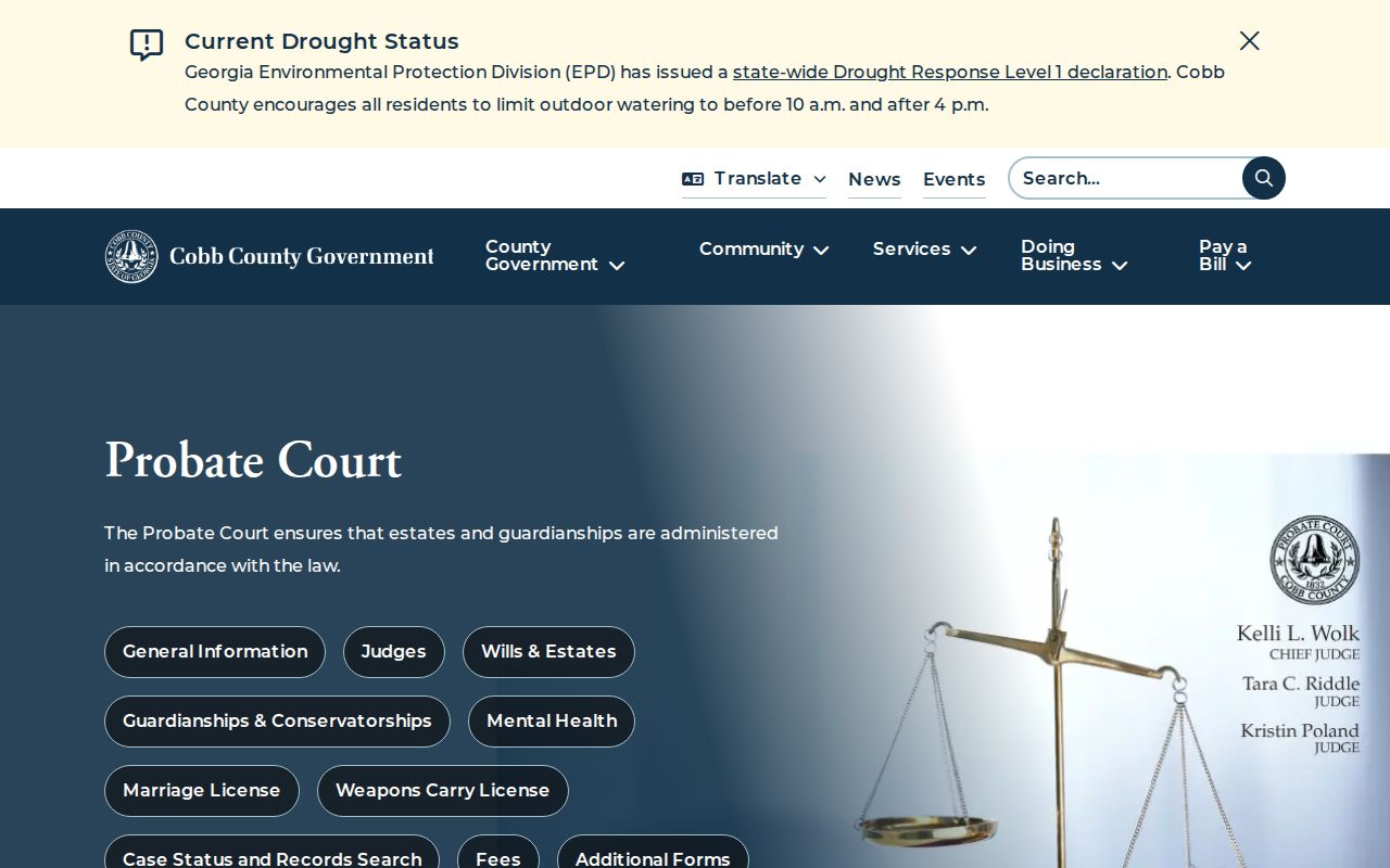 Cobb Probate Court source for heirs in a Smyrna resident lookup