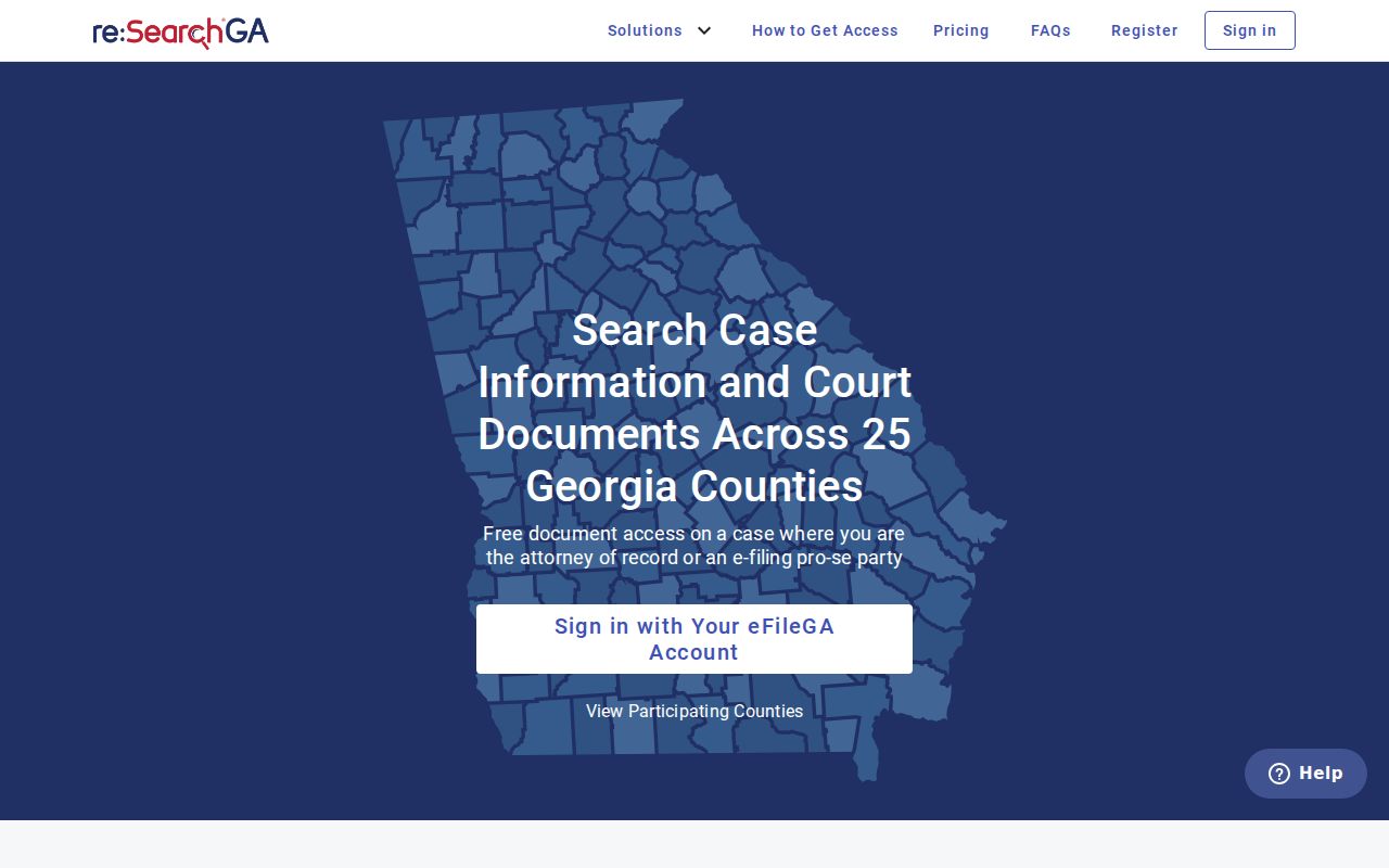 re Search Georgia court portal for checking a Smyrna resident name